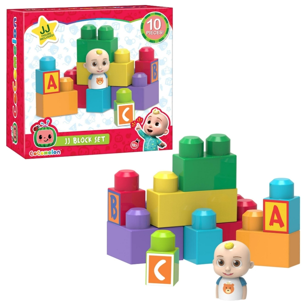 Cocomelon 10 Piece Block Set , JJ Block Set, NEW